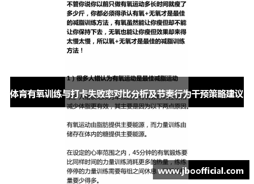 体育有氧训练与打卡失败率对比分析及节奏行为干预策略建议